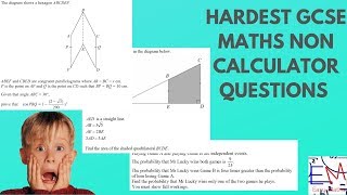 Hardest GCSE Maths Paper 1 Non Calculator Questions  Preparation for May 2019 [upl. by Werby]