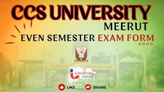 CCSU Even Semester Exams Form Notification Out [upl. by Yendyc690]