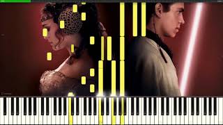 STAR WARS ACROSS THE STARS LOVE THEME  Easy Piano Tutorial  PDF SHEET MUSIC [upl. by Notliw]