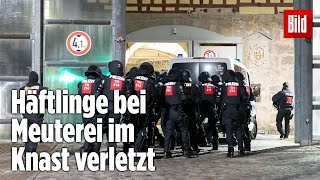 Gefängnismeuterei Polizei stürmt Knast in Thüringen  JVA Untermaßfeld [upl. by Aushoj]